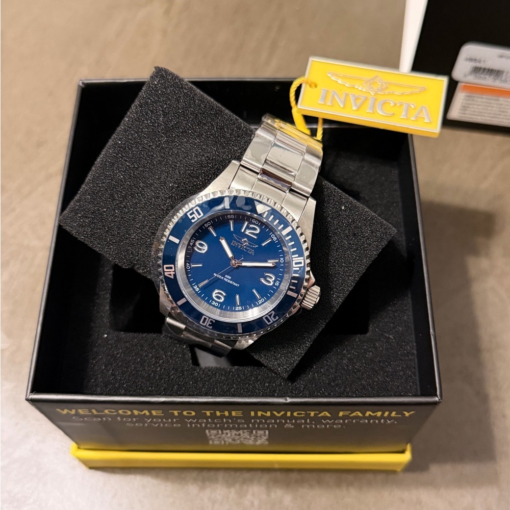 Invicta Rowan Specialty Men’s Stainless Steel Blue Dial Watch 49341